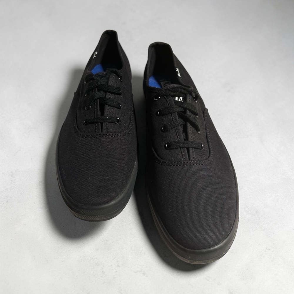 Keds Black Canvas Sneakers Women’s Size 10 Lace Up Casual Shoes - Picture 2 of 8